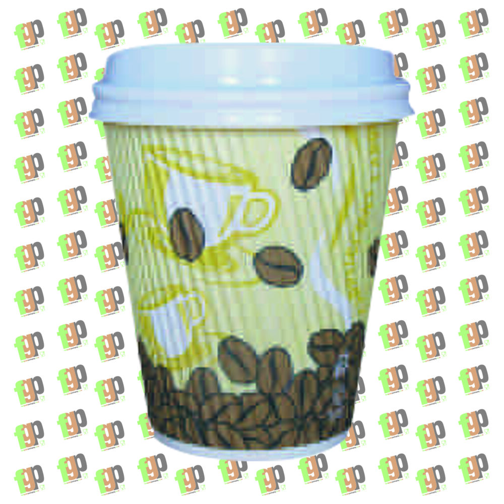 Coffee Cup Ripple Bean 250Ml 1000S
